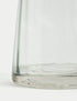Large Ridged Glass Tapered Vase